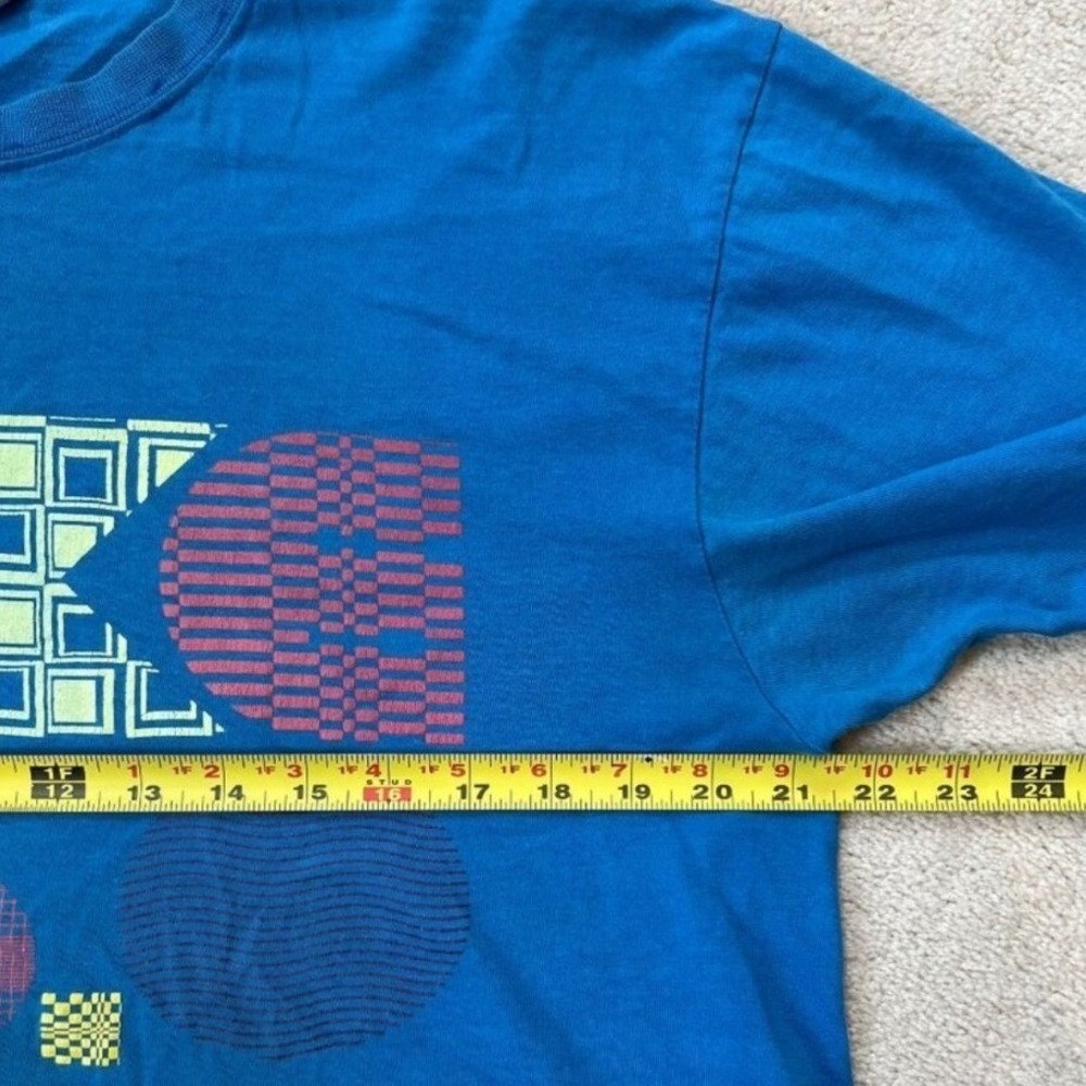 Nike 6.0 Blue Graphic T-Shirt Boxy Cropped Raw Hem Short Sleeve Crew Neck Tee - Picture 7 of 7